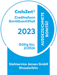 External website: Creditreform Credit Certificate CrefoZert (German)